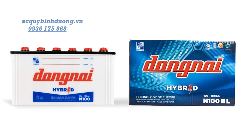 Hình ảnh thực tế ắc quy Đồng Nai nước N100 (12V-100AH)