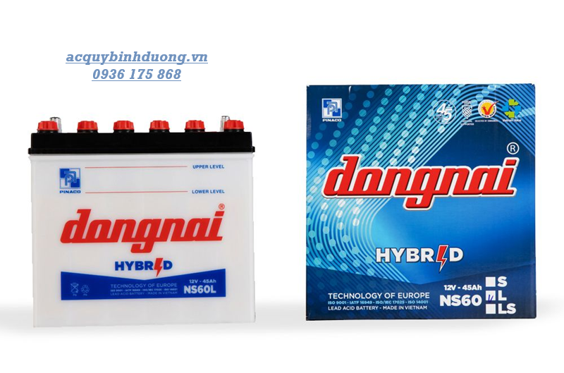 Hình ảnh thực tế ắc quy Đồng Nai nước NS60L (12V-45AH)